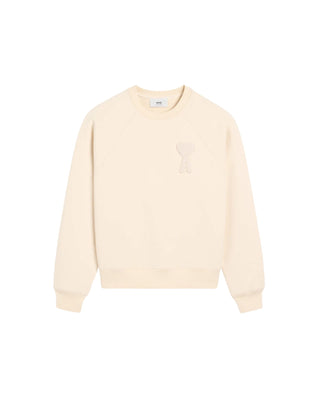 Sweatshirt with Ami De Coeur Patch - White/Cream