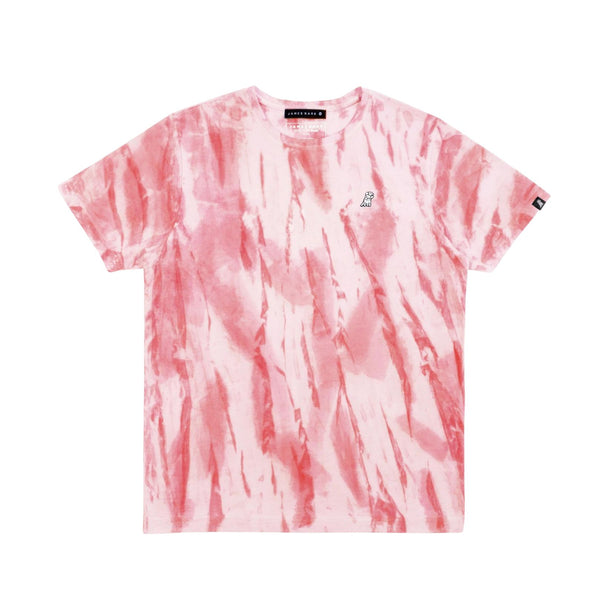 Men's Tie Dye Cotton T-shirt - Hot Coral