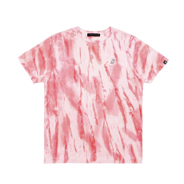 Men's Tie Dye Cotton T-shirt - Hot Coral