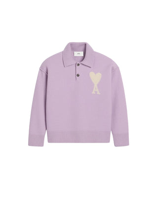 Ami De Coeur Polo - Lilac/Off White