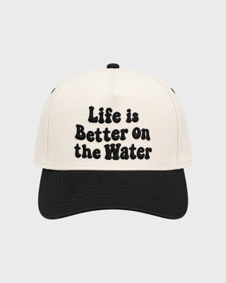 LIFE IS BETTER ON THE WATER HAT - BLACK