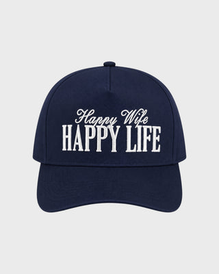 HAPPY WIFE HAPPY LIFE TRUCKER HAT - NAVY