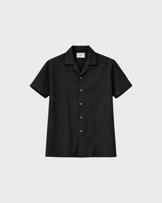 Textured S/S Shirt Black