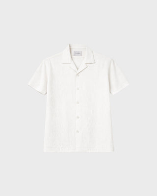 Textured S/S Shirt White