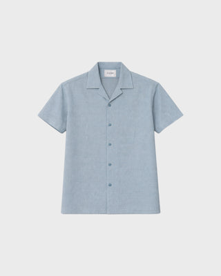 Textured S/S Shirt Blue