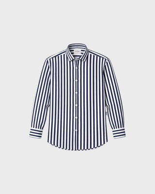 Striped Seersucker L/S Shirt Navy