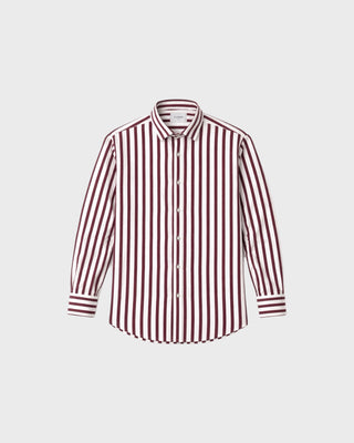 Striped Seersucker L/S Shirt Burgundy