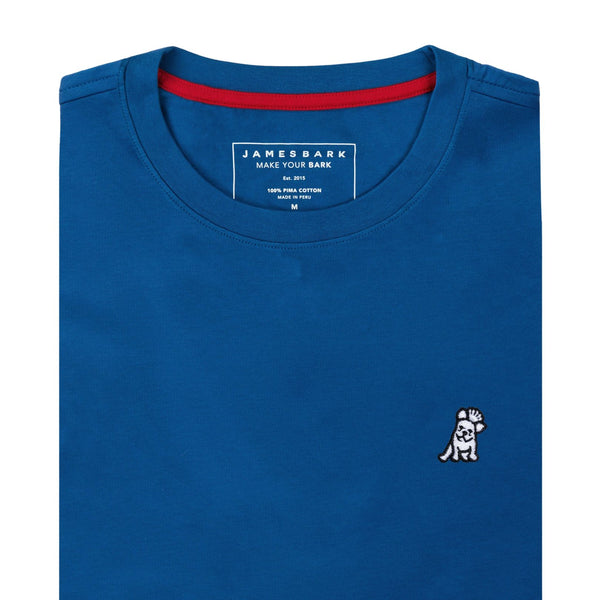 Mens Crew Neck Jersey T-shirt - Baleine Blue A11