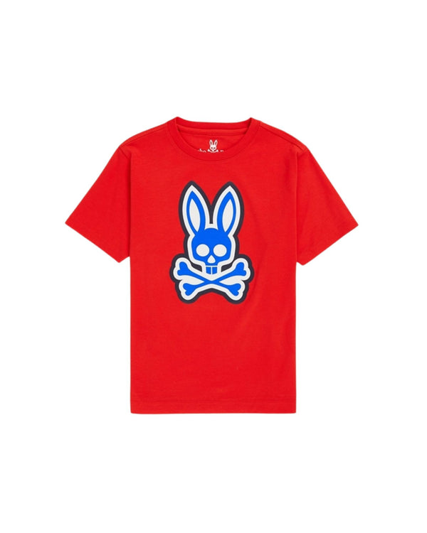 Kid's Patchin Bunny Logo Tee - Red Spice