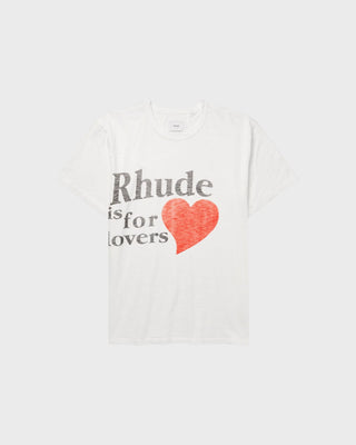 Rhude Lover Slub Tee - White