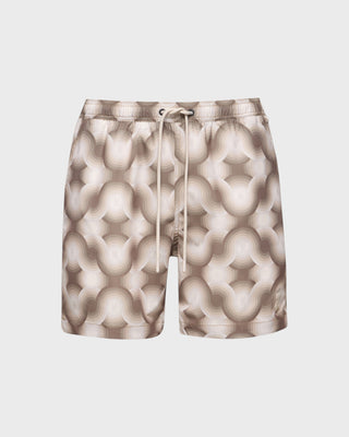 Paros Printed Swim Trunks - Natural Linen