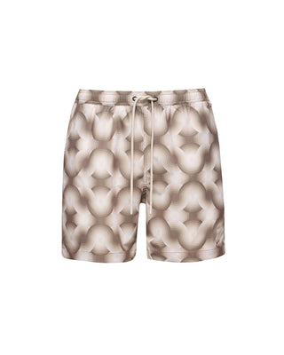 Paros Printed Swim Trunks - Natural Linen