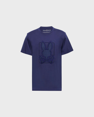 Pierce Embroidered Graphic Tee - Evening Blue