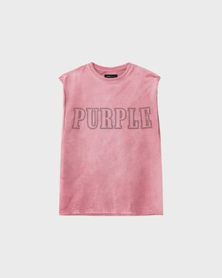 Textured Sleeveless Tee - Pink