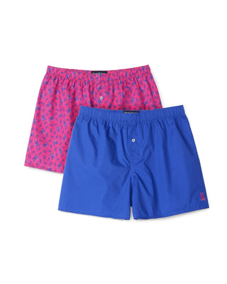 Boxer Briefs 2 Pack Woven - Fuchsia Purple/Royal Blue