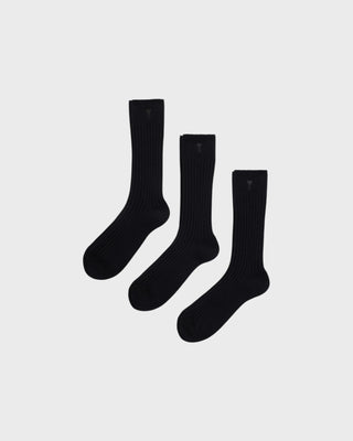 Three Pack Ami De Coeur Socks - Black