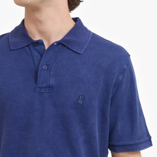 Men's Dyed Polo Shirt Dress Blue