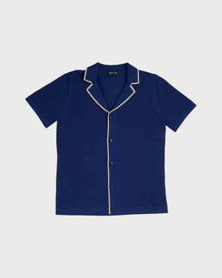 Essential Crochet Button Up Shirt Sax