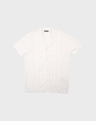 Monterrey Crochet Button Up Shirt - White