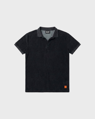 DARK SKY RETRO TERRY COLLLARED SHIRT NAVY