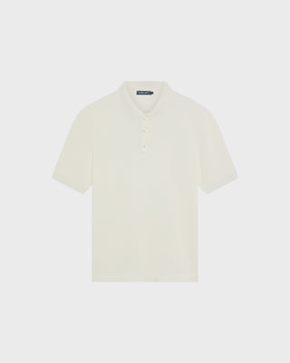 Horacio Cotton Waffle SS Polo - Ivory
