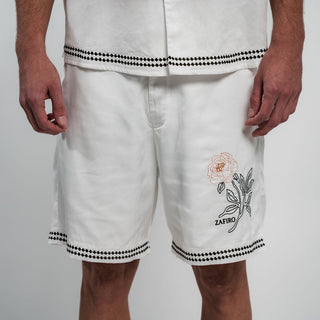 Corto Fiorito Short - White