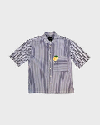 Inimigo Lemon Stripe Shirt - Sky Blue