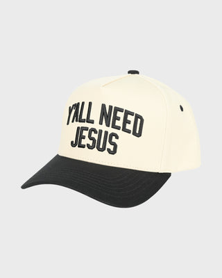 Y'All Need Jesus Trucker Hat - Black
