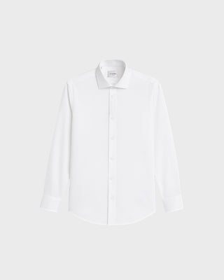 Non Iron Shirt - White/White Stripes