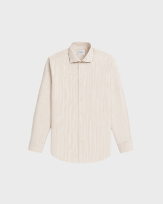 Non Iron Shirt - White/Camel