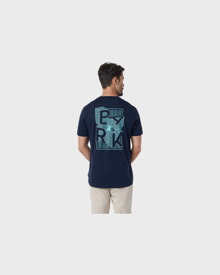 Men's 3D Bark Graphic Tee - Dress Blue