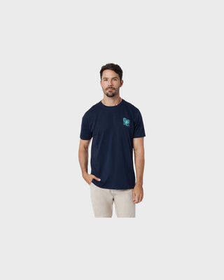 Men's 3D Bark Graphic Tee - Dress Blue