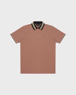 Men's Bold Detail Polo Shirt - Mocha Mousse A284