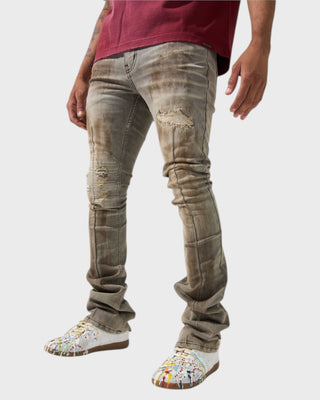 Nanodust Stacked Jeans - Grey Rust