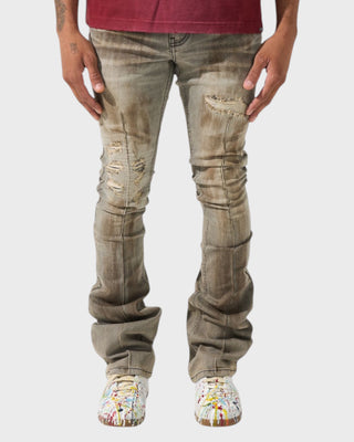 Nanodust Stacked Jeans - Grey Rust