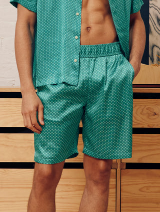 Palma Ipanema Star Shorts - Peacock Blue & Club Green