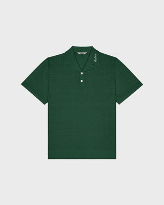 Resort Crochet Polo - Green