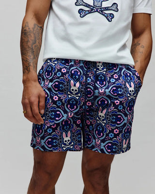 Luke All Over Bunny Swim Trunk - Evening Blue
