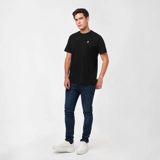 Men's Crew Neck Jersey T-Shirt Black A11