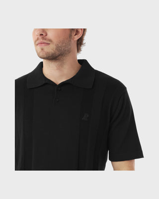 Men's Knit Polo Shirt - Black A167