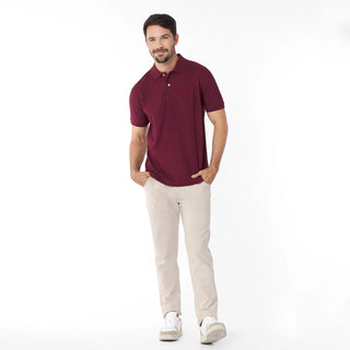 Men's Regular Fit Polo Shirt Tawny Port A295