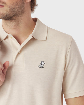 Men's Regular Fit Polo Shirt - Heather Beige A11