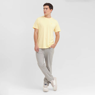 Men's Crew Neck Jersey T-Shirt Pale Banana A291