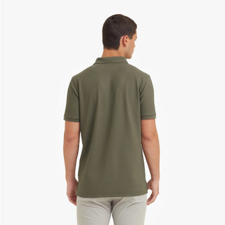 Men's Regular Fit Polo Shirt - Burnt Olive/White