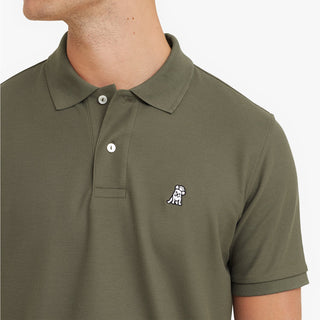 Men's Regular Fit Polo Shirt - Burnt Olive/White