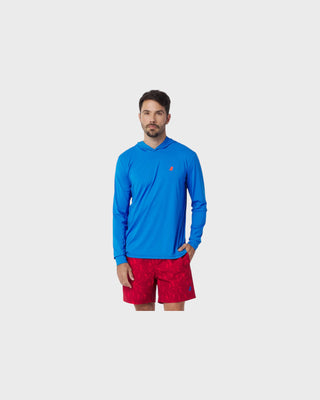 Men's Hooded Rashguard Directoire Blue