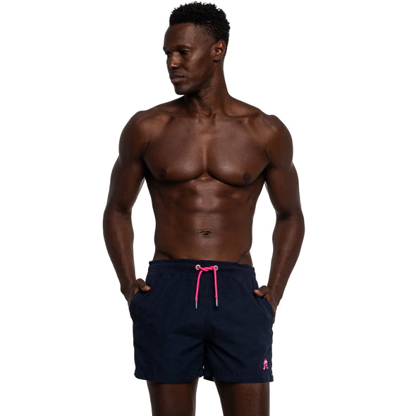 Frog Swim Trunks - Navy / Magenta