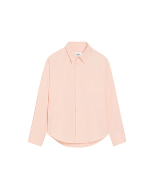 Embossed Ami De Coeur Boxy Shirt - Powder