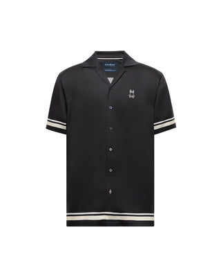 Aden Broarder Print Shirt - Black