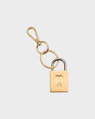 Ami De Coeur Padlock Keyring - Brass Brush